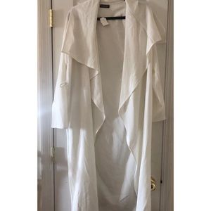 Fashionnova Belted White Duster Jacket
